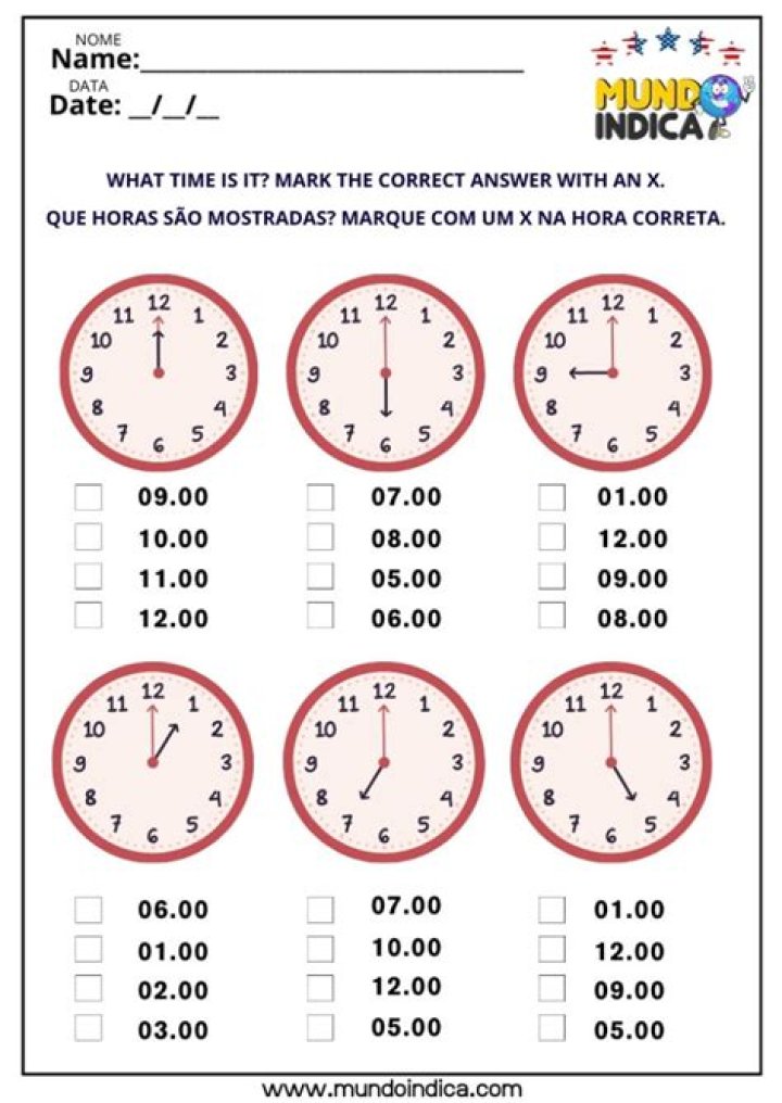 Como Escrever As Horas Em InglÃªs
